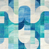 Ultra Soft Area Rug, Non Slip, Stain Resistant, Washable Area Rugs for Living Room, Bedroom, Chic Scallops Ribbon Artistic Bow Modern Curved Detailing(Blue)