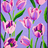Ultra Soft Area Rug, Non Slip, Stain Resistant, Washable Area Rugs for Living Room, Bedroom, Elegant Tulip Bouquet Decorative Theme(Purple)