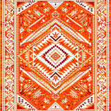 Ultra Soft Area Rug, Non Slip, Stain Resistant, Washable Area Rugs for Living Room, Bedroom, Rustic Geometric Orange Elegance(Orange)
