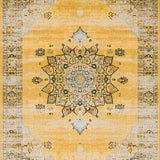 Ultra Soft Area Rug, Non Slip, Stain Resistant, Washable Area Rugs for Living Room, Bedroom, Contemporary Minimalist Motif(Gold)