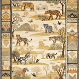 Vibrant Safari Scene for Playtime(Beige)