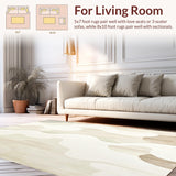 Ultra Soft Area Rug, Non Slip, Stain Resistant, Washable Area Rugs for Living Room, Bedroom, Cloud Memory Foam Area for Gentle Play & Tummy Time Fun(Beige)