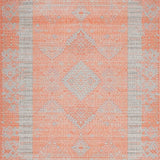 Ultra Soft Area Rug, Non Slip, Stain Resistant, Washable Area Rugs for Living Room, Bedroom, Transitional Striped Pastel Elegance(Orange)