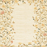 Ultra Soft Area Rug, Non Slip, Stain Resistant, Washable Area Rugs for Living Room, Bedroom, Retro Beige Abstract Floral and Curvilinear(Beige)