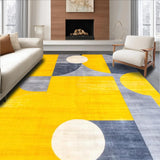 Ultra Soft Area Rug, Non Slip, Stain Resistant, Washable Area Rugs for Living Room, Bedroom, Modern Abstract Yellow Aesthetic Vibe(Yellow)