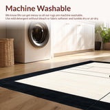 Ultra Soft Area Rug, Non Slip, Stain Resistant, Washable Area Rugs for Living Room, Bedroom, Dynamic Contemporary Arch Pattern(White)