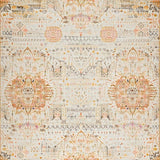 Ultra Soft Area Rug, Non Slip, Stain Resistant, Washable Area Rugs for Living Room, Bedroom, Boho Inspired with Neutral Tones(Orange)
