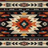 Sophisticated Black and White Ethno Design(Red)