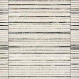 Ultra Soft Area Rug, Non Slip, Stain Resistant, Washable Area Rugs for Living Room, Bedroom, Contemporary Black & White Band Pattern Rug with Precision Striped Motifs(Black)