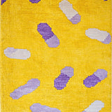 Ultra Soft Area Rug, Non Slip, Stain Resistant, Washable Area Rugs for Living Room, Bedroom, Vibrant Quirky Butter Motif(Yellow)