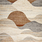 Ultra Soft Area Rug, Non Slip, Stain Resistant, Washable Area Rugs for Living Room, Bedroom, Chic Textured Coastal Aesthetic(Brown)