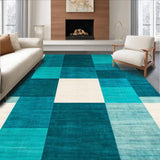 Ultra Soft Area Rug, Non Slip, Stain Resistant, Washable Area Rugs for Living Room, Bedroom, Elegant Teal Earth Tone Hues(Blue)