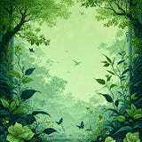 Elegant Pastel Floral Accents(Green)