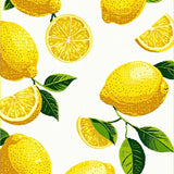 Chic White Citrus Patterned Mat(Yellow)