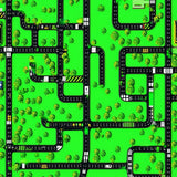 Vibrant Cityscape Play Mat(Green)