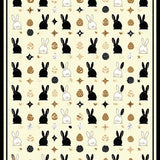 Stylish Monochrome Bunny Illustration(Beige)