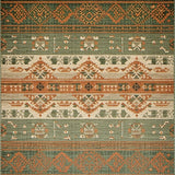 Ultra Soft Area Rug, Non Slip, Stain Resistant, Washable Area Rugs for Living Room, Bedroom, Casual Striped Geometric Fusion(Brown)