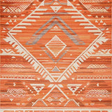 Ultra Soft Area Rug, Non Slip, Stain Resistant, Washable Area Rugs for Living Room, Bedroom, Contemporary Lattice Burnt Sienna Aesthetic(Orange)