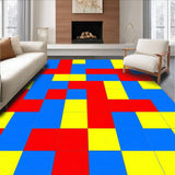 Bright Primary Color Interlocking Design(Red)