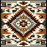 Ultra Soft Area Rug, Non Slip, Stain Resistant, Washable Area Rugs for Living Room, Bedroom, Artful Rustic Medallion Style(Brown)