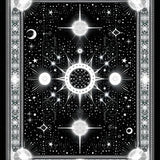 Striking Sun and Moon Abstract Theme(Black)