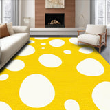 Ultra Soft Area Rug, Non Slip, Stain Resistant, Washable Area Rugs for Living Room, Bedroom, Vibrant Yellow Abstract Design(Yellow)