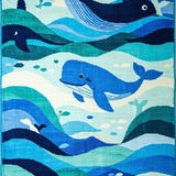 Ultra Soft Area Rug, Non Slip, Stain Resistant, Washable Area Rugs for Living Room, Bedroom, Whimsical Animal Character Pattern(Blue)