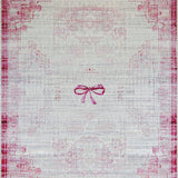 Aesthetic Bow Embellished with Petal Border(Red)