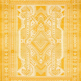 Ultra Soft Area Rug, Non Slip, Stain Resistant, Washable Area Rugs for Living Room, Bedroom, Unique Curved Patterned Rug(Yellow)