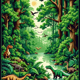 Colorful Forest Adventure Illustration(Green)