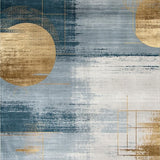 Chic Minimalist Distorted Shapes(Blue)