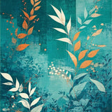 Contemporary Botanical Abstract Aesthetic(Blue)