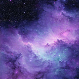 Ultra Soft Area Rug, Non Slip, Stain Resistant, Washable Area Rugs for Living Room, Bedroom, Enchanting Color Burst Galaxy Art(Purple)