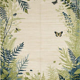 Ultra Soft Area Rug, Non Slip, Stain Resistant, Washable Area Rugs for Living Room, Bedroom, Soft Earthy Floral Elegance(Beige)