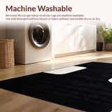 Ultra Soft Area Rug, Non Slip, Stain Resistant, Washable Area Rugs for Living Room, Bedroom, Stylish Farmhouse Animal Print Decor(Black)
