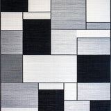 Ultra Soft Area Rug, Non Slip, Stain Resistant, Washable Area Rugs for Living Room, Bedroom, Vibrant Abstract Geometric Elements(Gray)