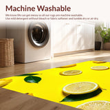 Ultra Soft Area Rug, Non Slip, Stain Resistant, Washable Area Rugs for Living Room, Bedroom, Charming Citrus Aesthetic Delight(Yellow)