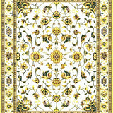 Ultra Soft Area Rug, Non Slip, Stain Resistant, Washable Area Rugs for Living Room, Bedroom, Vintage Beige Yellow Kitchen Area(White)