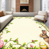 Festive Colorful Rabbit Illustration(Beige)