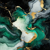 Artful Emerald and Black Contrast(Black)