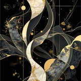 Ultra Soft Area Rug, Non Slip, Stain Resistant, Washable Area Rugs for Living Room, Bedroom, Unique Abstract Artistic Flair(Black)