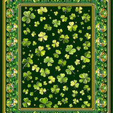 Ultra Soft Area Rug, Non Slip, Stain Resistant, Washable Area Rugs for Living Room, Bedroom, Rustic Springtime Clover Motif(Green)