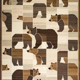 Ultra Soft Area Rug, Non Slip, Stain Resistant, Washable Area Rugs for Living Room, Bedroom, Cute Cozy Animal Inspired Design(Beige)