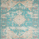 Contemporary Floral Cream Accent(Blue)