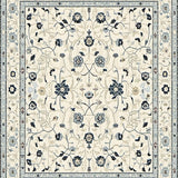 Ultra Soft Area Rug, Non Slip, Stain Resistant, Washable Area Rugs for Living Room, Bedroom, Contemporary Black Featuring Whimsical Floral in Beige(Beige)