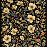 Minimalist Floral Elegance in Black(Black)