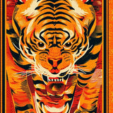 Ultra Soft Area Rug, Non Slip, Stain Resistant, Washable Area Rugs for Living Room, Bedroom, Exotic Orange Tibetan Tiger Meditation Rug(Orange)