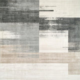 Ultra Soft Area Rug, Non Slip, Stain Resistant, Washable Area Rugs for Living Room, Bedroom, Sleek Geometric Soft Gray Palette(Gray)