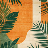 Ultra Soft Area Rug, Non Slip, Stain Resistant, Washable Area Rugs for Living Room, Bedroom, Dynamic Abstract Nature Theme(Orange)