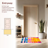Eclectic Colorful Stripe Motif(Yellow)